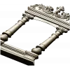 Киотная рамка с крестом и растительным картушем - 3D STL для ЧПУ