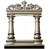 Киотная рамка с крестом и растительным картушем - 3D STL для ЧПУ