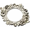 Baroque Floral Round Frame - STL 3D Model for CNC Routers