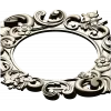 Baroque Floral Round Frame - STL 3D Model for CNC Routers