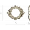 Baroque Floral Round Frame - STL 3D Model for CNC Routers