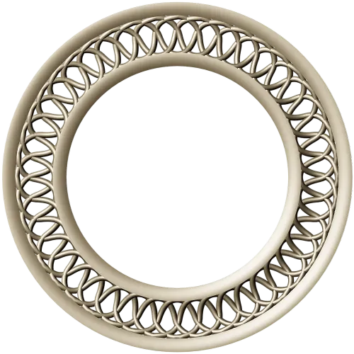 Intricate Interlaced Round Frame STL for CNC