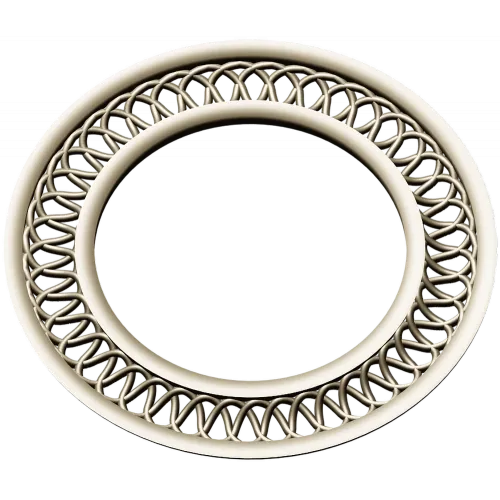 Intricate Interlaced Round Frame STL for CNC