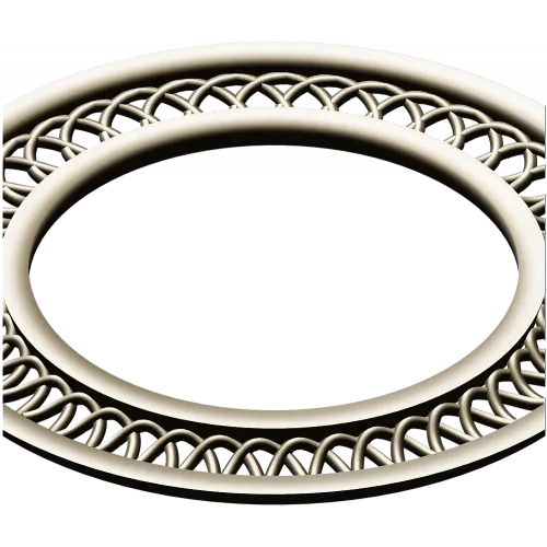 Intricate Interlaced Round Frame STL for CNC