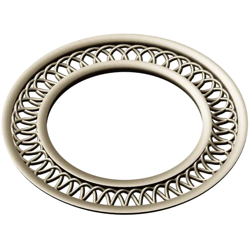 Intricate Interlaced Round Frame STL for CNC