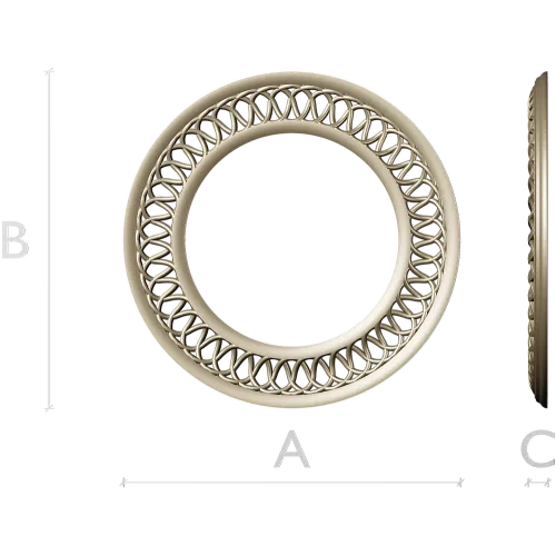 Intricate Interlaced Round Frame STL for CNC