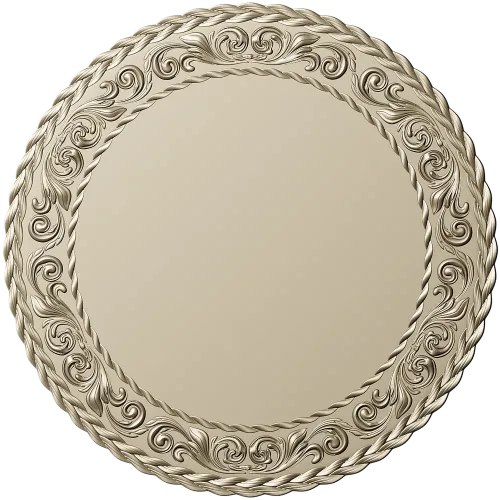 Ornate Round Medallion STL for CNC Routing