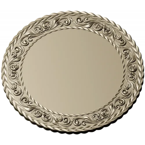 Ornate Round Medallion STL for CNC Routing