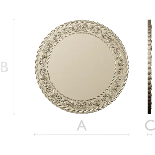 Ornate Round Medallion STL for CNC Routing