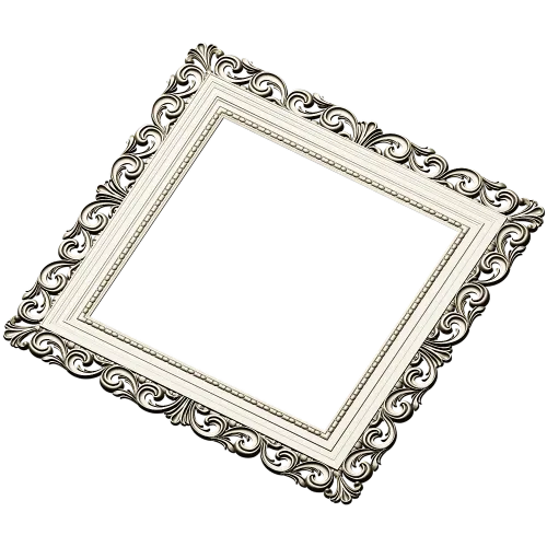 Baroque Square Frame STL - ornate 3D model for CNC carving