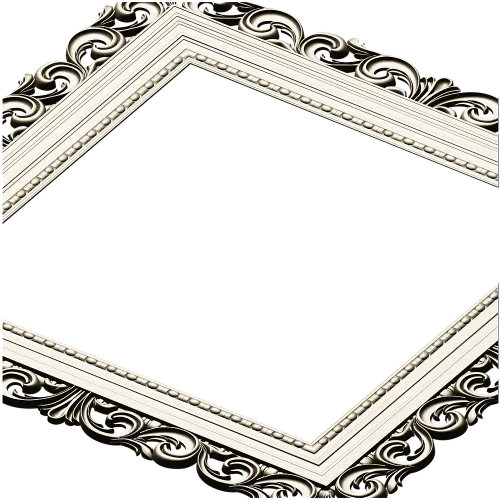 Baroque Square Frame STL - ornate 3D model for CNC carving