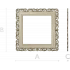 Baroque Square Frame STL - ornate 3D model for CNC carving