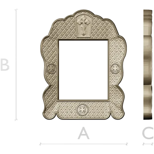 Orthodox Scalloped Frame - STL 3D Model for CNC Carving