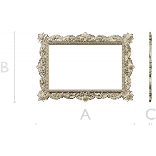 Ornate Baroque Frame STL for CNC