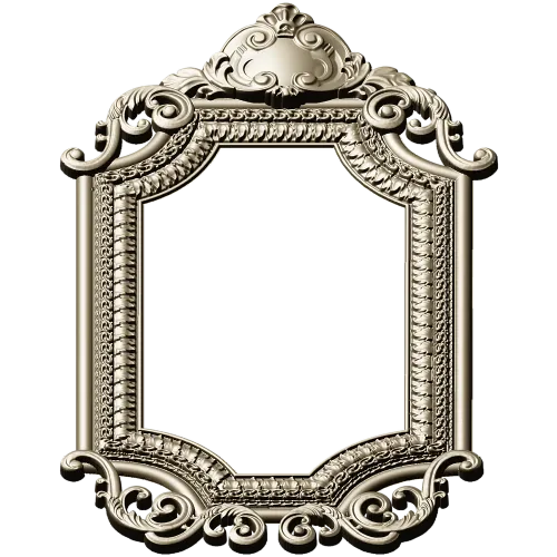 Барочная декоративная рамка STL для ЧПУ