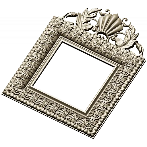 Shell Crest Acanthus Frame - STL 3D Model for CNC