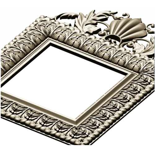 Shell Crest Acanthus Frame - STL 3D Model for CNC
