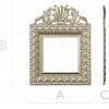 Shell Crest Acanthus Frame - STL 3D Model for CNC