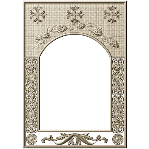 Vinecrest Arched Decorative Frame - STL 3D model for CNC milling