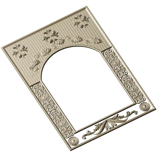 Vinecrest Arched Decorative Frame - STL 3D model for CNC milling