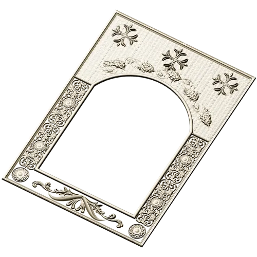 Vinecrest Arched Decorative Frame - STL 3D model for CNC milling