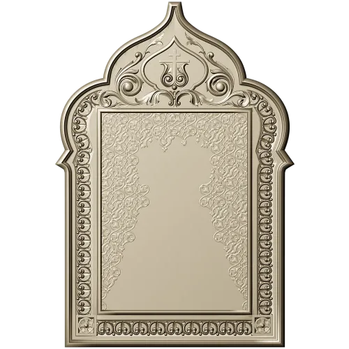 Ornate Trefoil Icon Frame STL for CNC