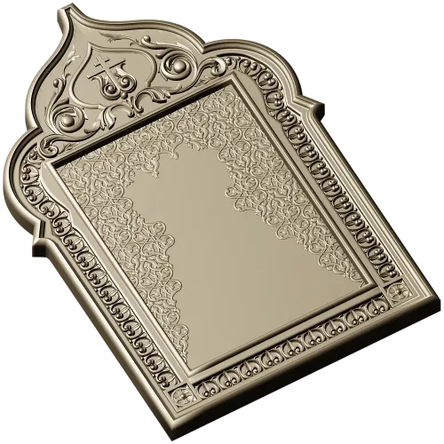Ornate Trefoil Icon Frame STL for CNC