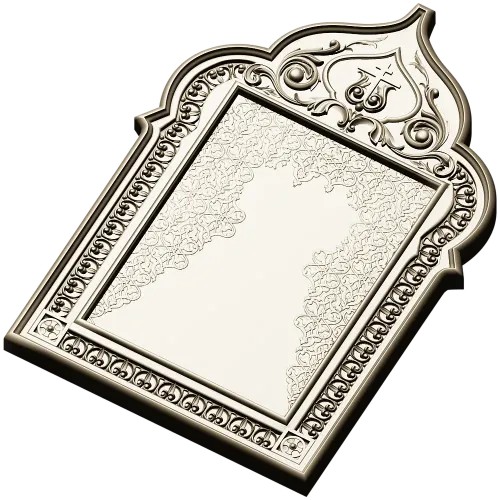 Ornate Trefoil Icon Frame STL for CNC