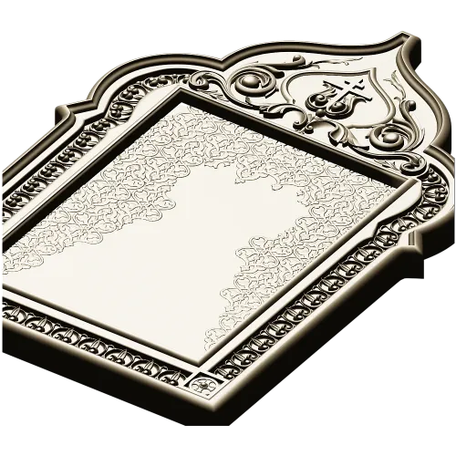 Ornate Trefoil Icon Frame STL for CNC