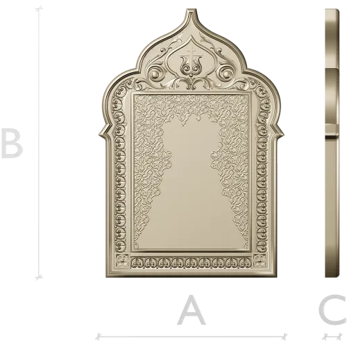 Ornate Trefoil Icon Frame STL for CNC