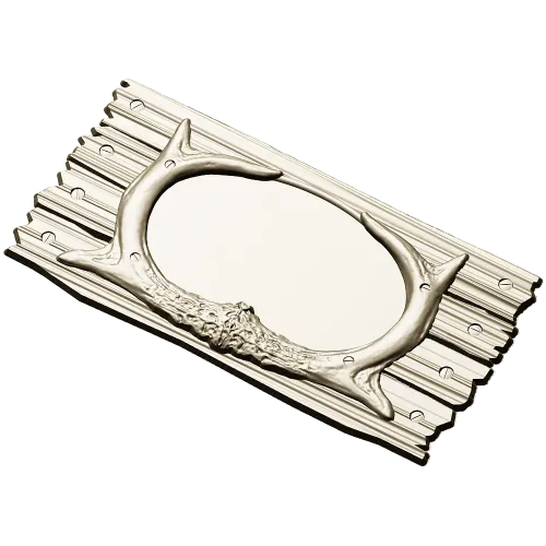 Antler Oval Plaque - high-relief STL model for CNC