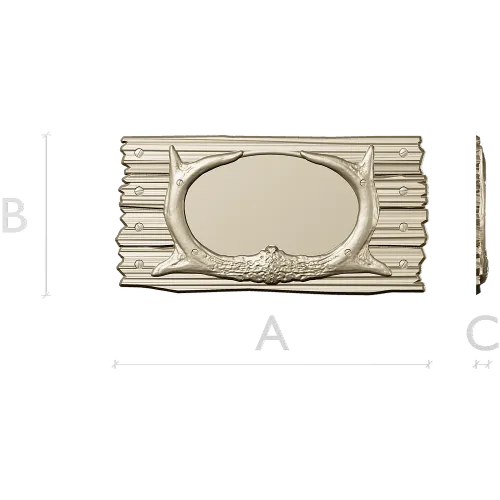 Antler Oval Plaque - high-relief STL model for CNC