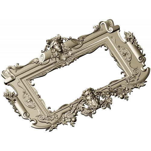 Baroque Ornamental Frame STL for CNC