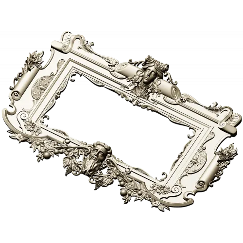 Baroque Ornamental Frame STL for CNC