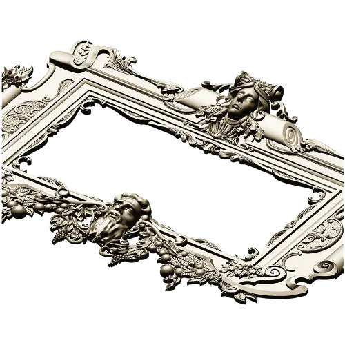 Baroque Ornamental Frame STL for CNC