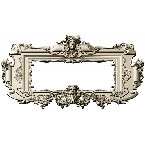 Baroque Ornamental Frame STL for CNC
