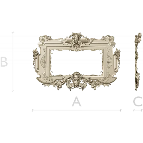Baroque Ornamental Frame STL for CNC