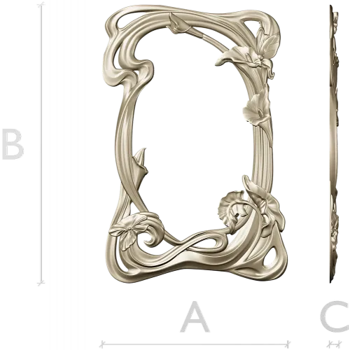 Aurelia Lily Frame - STL 3D model for CNC routing
