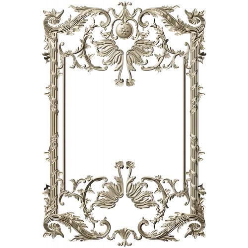Baroque Ornamental Frame STL for CNC milling