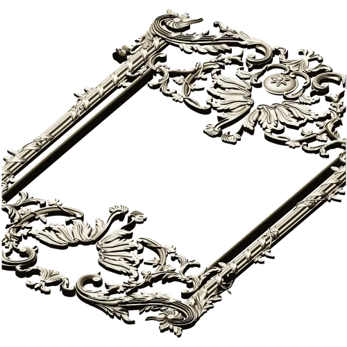 Baroque Ornamental Frame STL for CNC milling