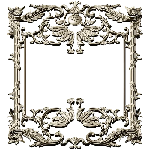Baroque Ornamental Frame STL for CNC milling