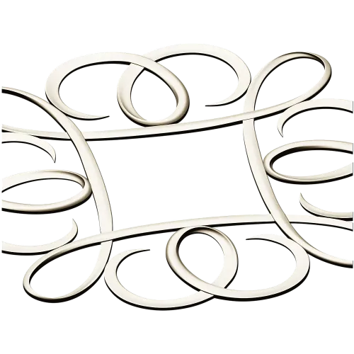 Decorative Ribbon Loop Frame STL for CNC