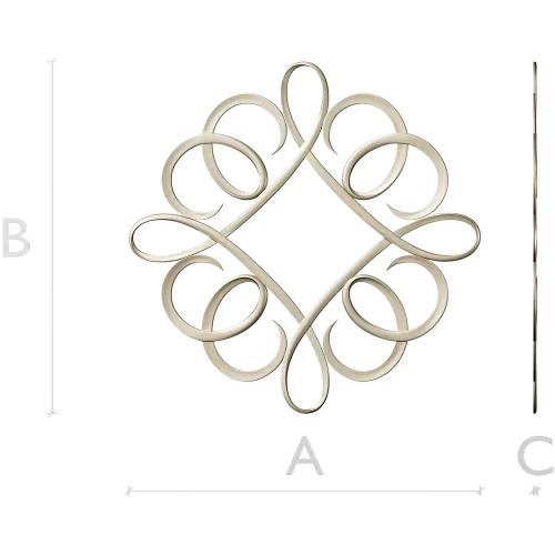 Decorative Ribbon Loop Frame STL for CNC