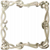 Floral Ribbon Square Frame - STL 3D Model for CNC Milling