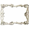 Floral Ribbon Square Frame - STL 3D Model for CNC Milling
