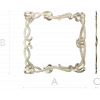 Floral Ribbon Square Frame - STL 3D Model for CNC Milling