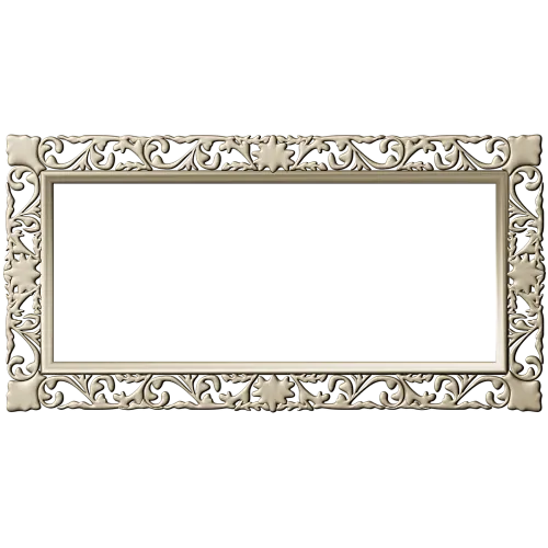 Rectangular Filigree Frame STL for CNC