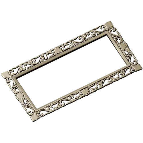 Rectangular Filigree Frame STL for CNC