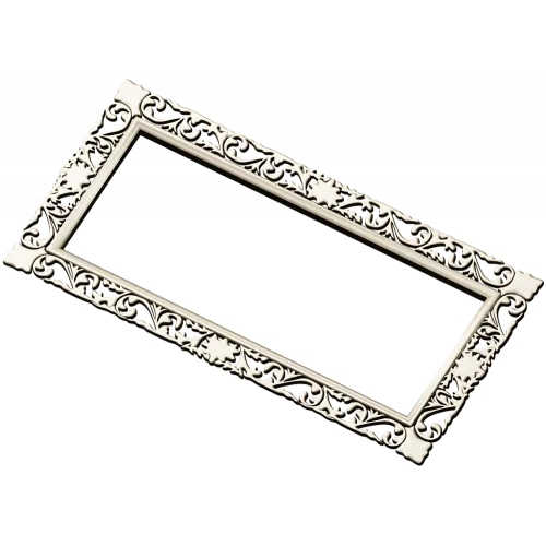 Rectangular Filigree Frame STL for CNC