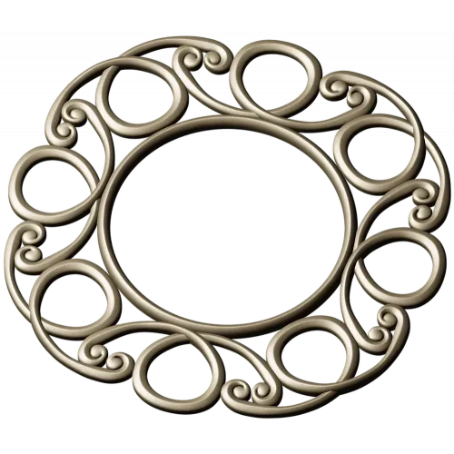 Sunlit Loop Frame - ornate round frame 3D model (STL for CNC)
